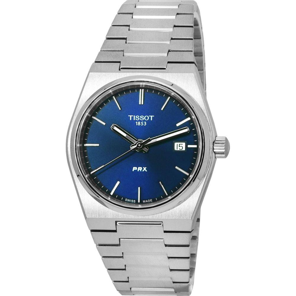Tissot PRX T-Classic Stainless Steel Blue Dial Quartz Watch T137.210.11.041.00 - Unisex 100M Water Resistance
