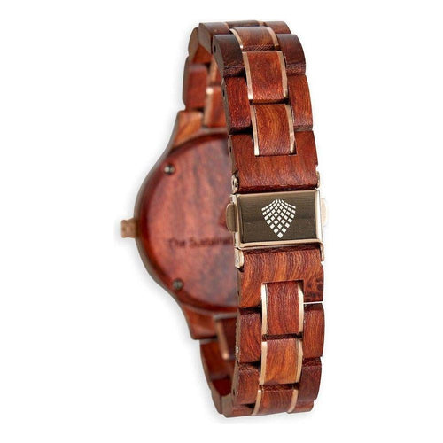 Load image into Gallery viewer, Magnolia Women&#39;s Red Sandalwood Wristwatch - Model M28
