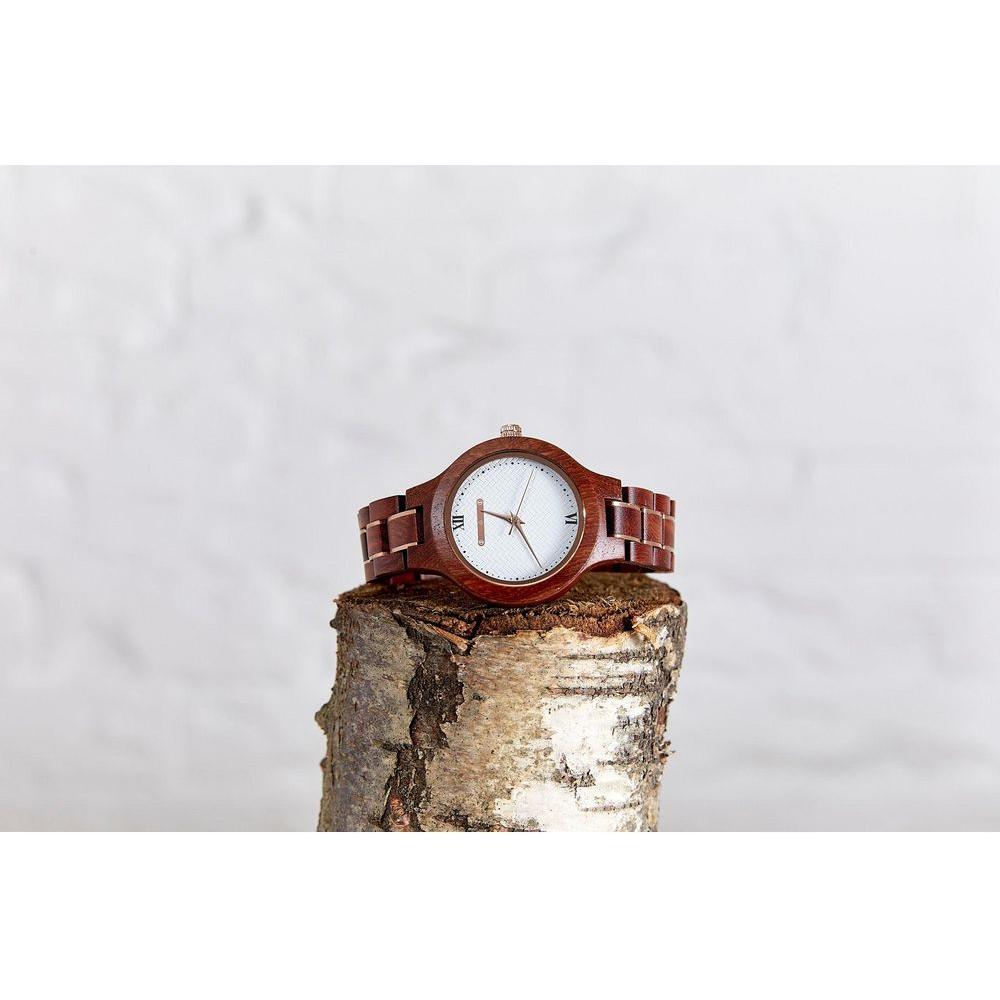 Magnolia Women's Red Sandalwood Wristwatch - Model M28