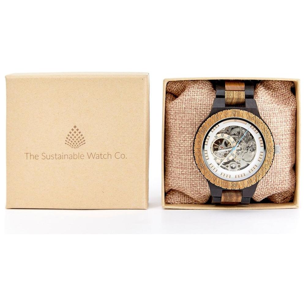 Hemlock HM-001 Men's Green Sandalwood & Ebony Mechanical Wristwatch
