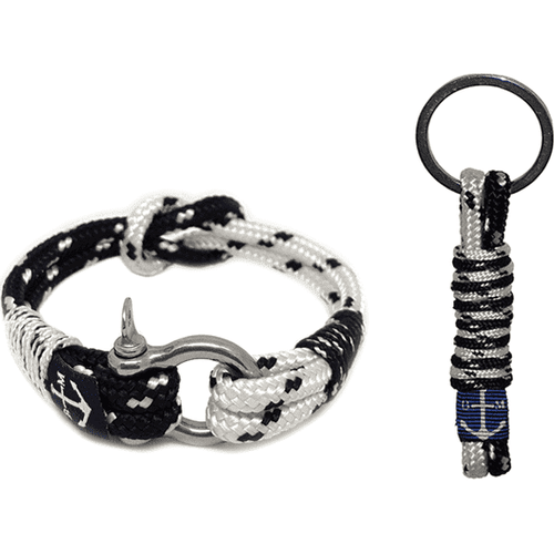 Load image into Gallery viewer, Ciarra Dotted Nautical Bracelet and Keychain-0
