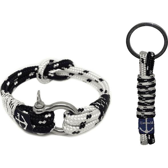 Ciarra Dotted Nautical Bracelet and Keychain-0