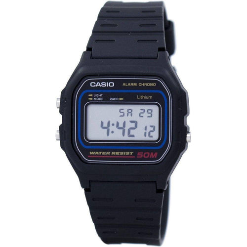 Load image into Gallery viewer, Casio Men&#39;s W-59-1VQ Digital Alarm Chrono Watch in Sleek Black Resin
