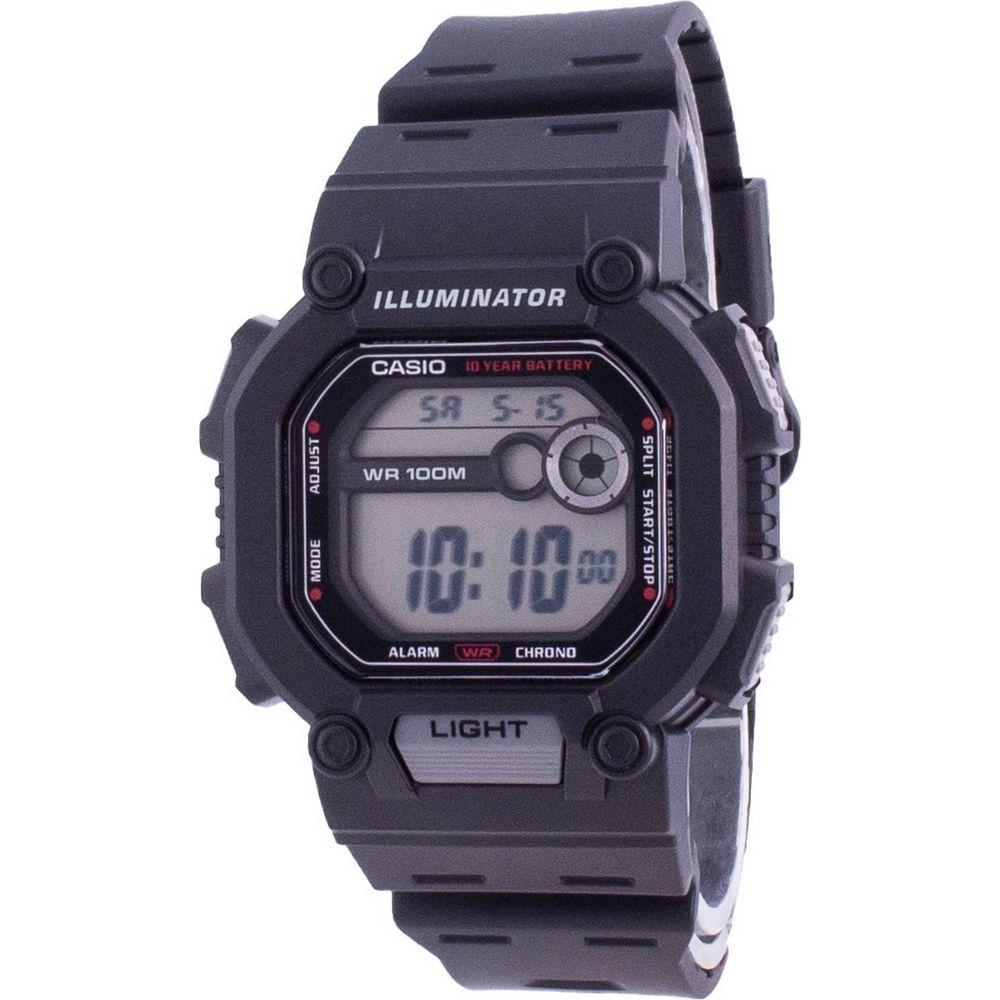 Casio Adventure Timekeeper W-737H-1A: Men's Dual Time Illuminator Watch in Black