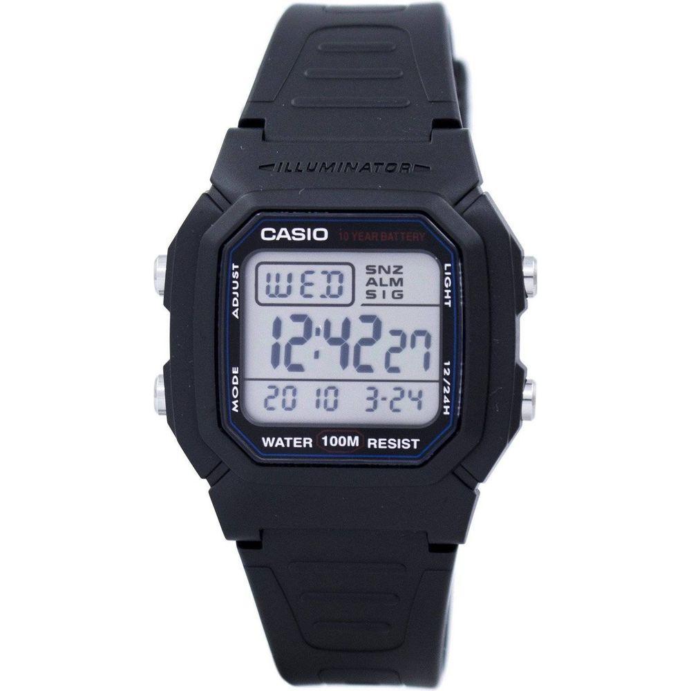 Casio Men's Digital Classic Illuminator Watch - Model XYZ123, Black Resin Case