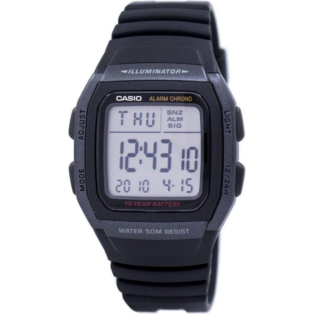 Casio Men's Digital Dual Time Illuminator Watch - Model XYZ123, Black