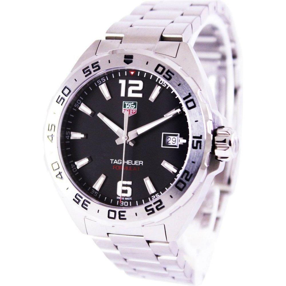 Tag Heuer Formula 1 200M WAZ1112.BA0875 Men's Stainless Steel Quartz Watch, Black Dial