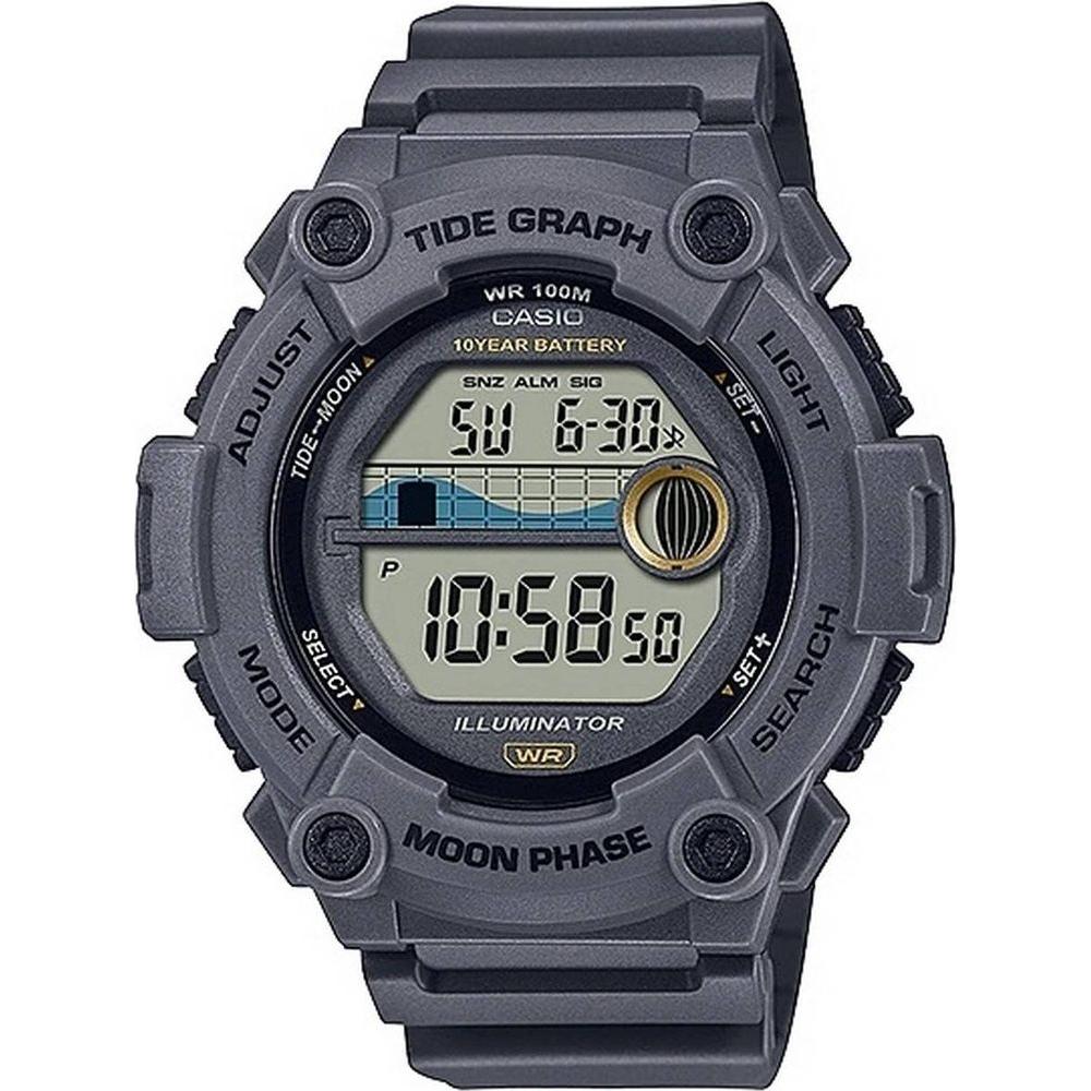 Casio Ocean Master Men's Digital Tide Graph Moon Phase Watch - Model OM-5000, Black Resin Strap