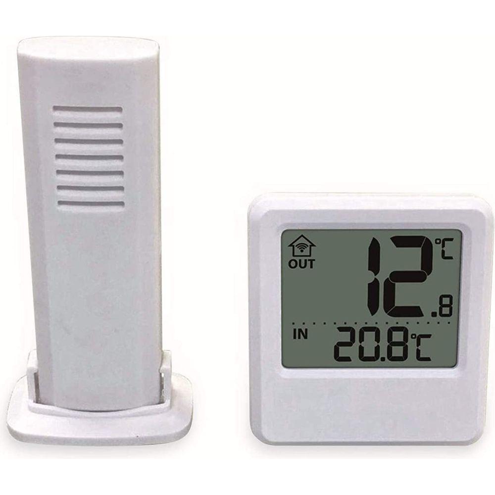 TECHNO LINE Mod. WS9114 - Termometro da parete-tavolo. temperatura interna-esterna con sensore wireless - Wall-table thermometer. indoor-outdoor temperature with wireless sensor-0