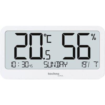 TECHNO LINE Mod. WS9455 - Termometro- igrometro digitale con orologio e data - Digital thermometer- hygrometer with clock and date-0
