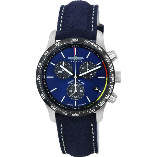 Load image into Gallery viewer, Zeppelin Night Cruise Chronograph 7288-3 Blue Dial Quartz Men&#39;s Watch
