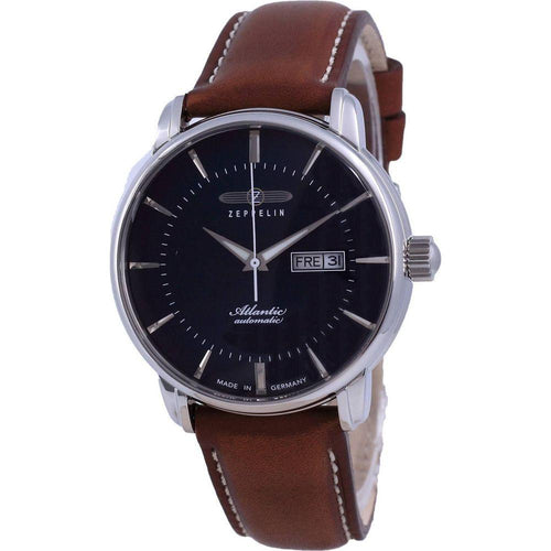 Load image into Gallery viewer, Zeppelin Atlantic Blue Dial Leather Automatic Men&#39;s Watch 8466-3 84663
