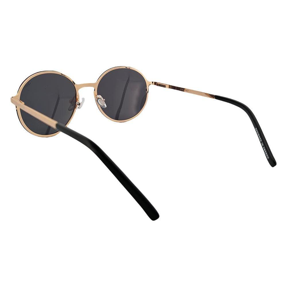 Titanium Round Sunglasses - V2 - 24K GOLD Plated
