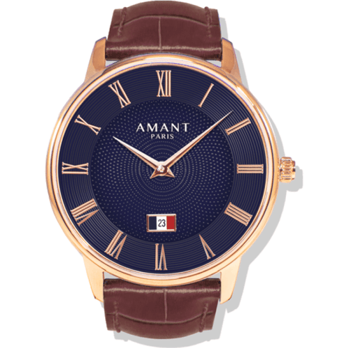 Load image into Gallery viewer, Amant PARIS Luxury Dress Wrist Watch - Brown - Men’s Watches

