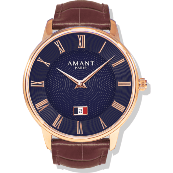 Amant PARIS Luxury Dress Wrist Watch - Brown - Men’s Watches