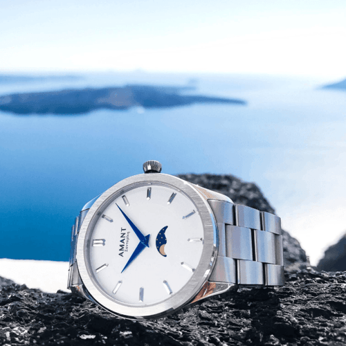 Load image into Gallery viewer, Amant SANTORINI MOONPHASE Luxury Dress Wrist Watch - Men’s 
