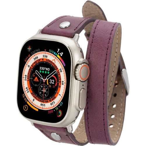 Load image into Gallery viewer, Basin Double Tour Leather Bands for Apple Watch 9, Ultra 2 and SE-12
