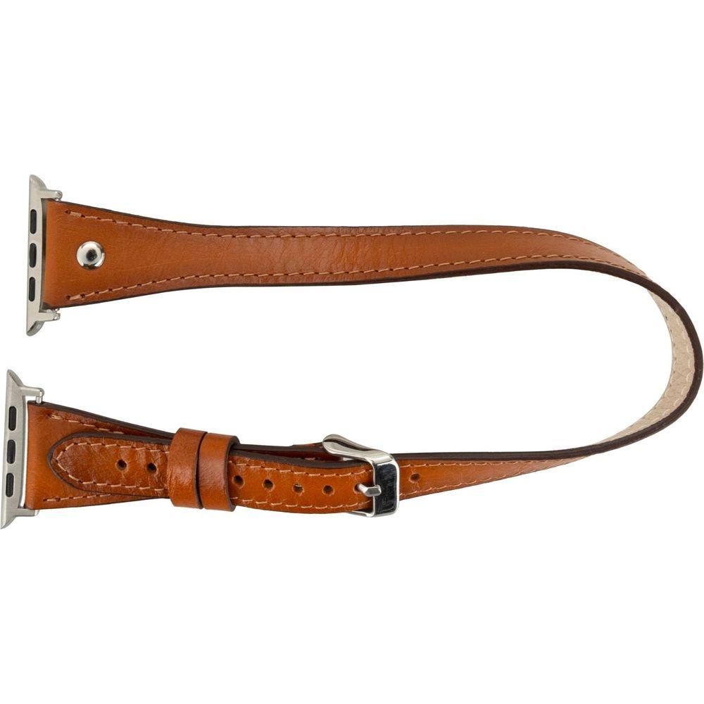 Basin Double Tour Leather Bands for Apple Watch 9, Ultra 2 and SE-3