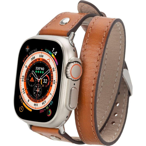 Load image into Gallery viewer, Basin Double Tour Leather Bands for Apple Watch 9, Ultra 2 and SE-0
