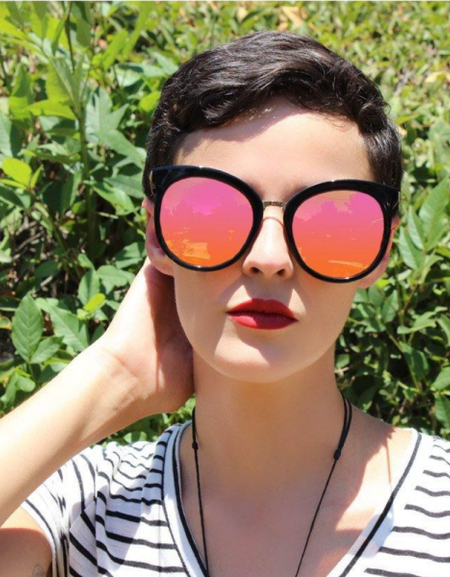 Deluxe Shades Round Polarized Designer Women’s Sunglasses - 