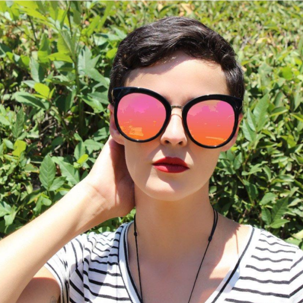 Deluxe Shades Round Polarized Designer Women’s Sunglasses - 