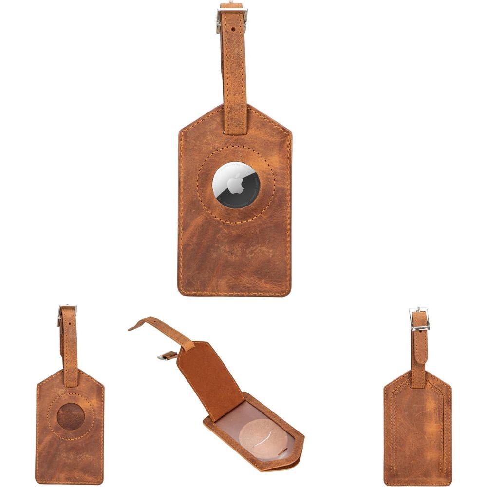 Estes Genuine Leather Luggage Tag with AirTag Slot-12