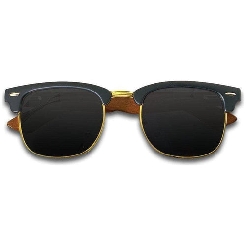 Load image into Gallery viewer, Eyewood Clubmaster - Adrian - Black - Unisex Sunglasses
