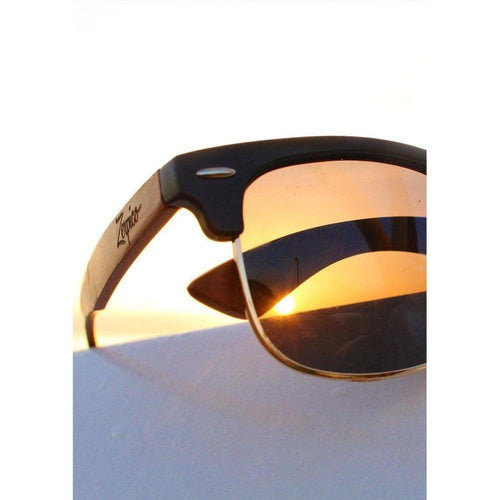 Load image into Gallery viewer, Eyewood Clubmaster - Adrian - Black - Unisex Sunglasses
