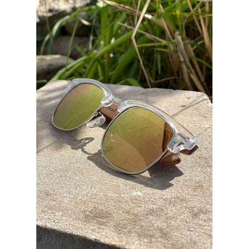 Load image into Gallery viewer, Eyewood Clubmaster - Haven - Gold - Unisex Sunglasses
