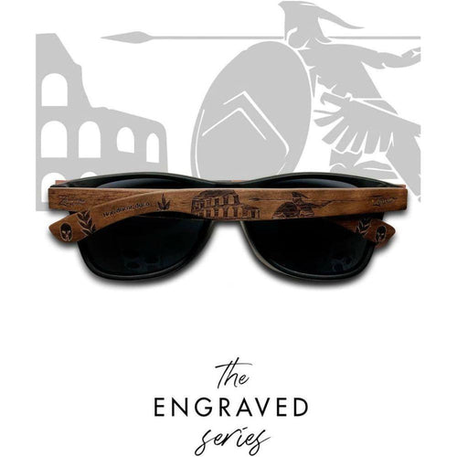 Load image into Gallery viewer, Eyewood | Engraved wooden sunglasses - Gladiator - Black - 
