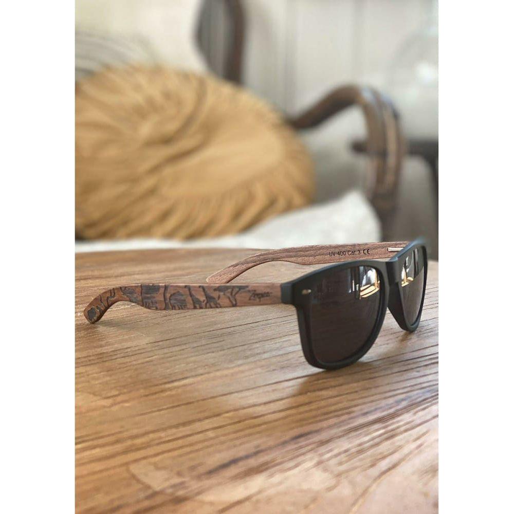 Eyewood | Engraved wooden sunglasses - Safari - Black - 