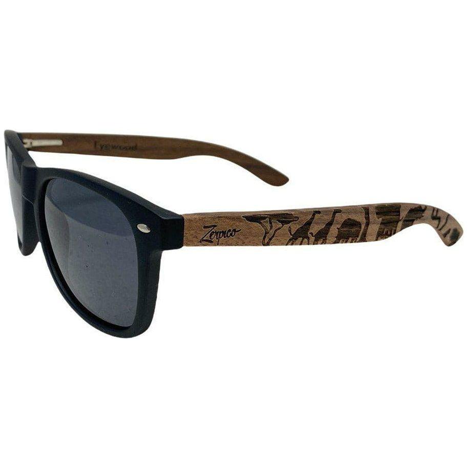 Eyewood | Engraved wooden sunglasses - Safari - Black - 