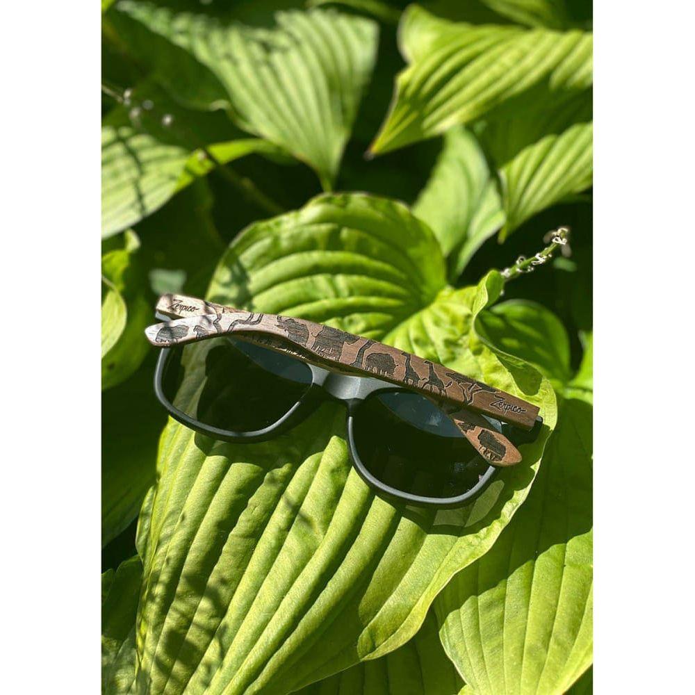 Eyewood | Engraved wooden sunglasses - Safari - Black - 