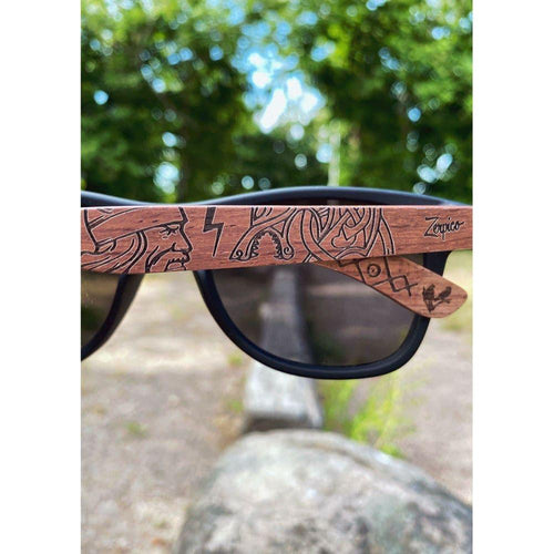 Load image into Gallery viewer, Eyewood | Engraved wooden sunglasses - Vikings - Black - 
