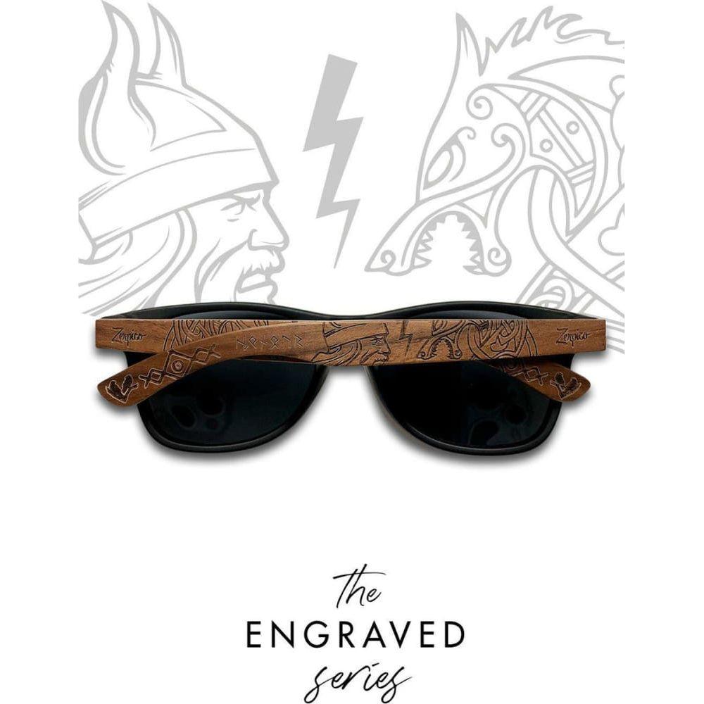 Eyewood | Engraved wooden sunglasses - Vikings - Black - 