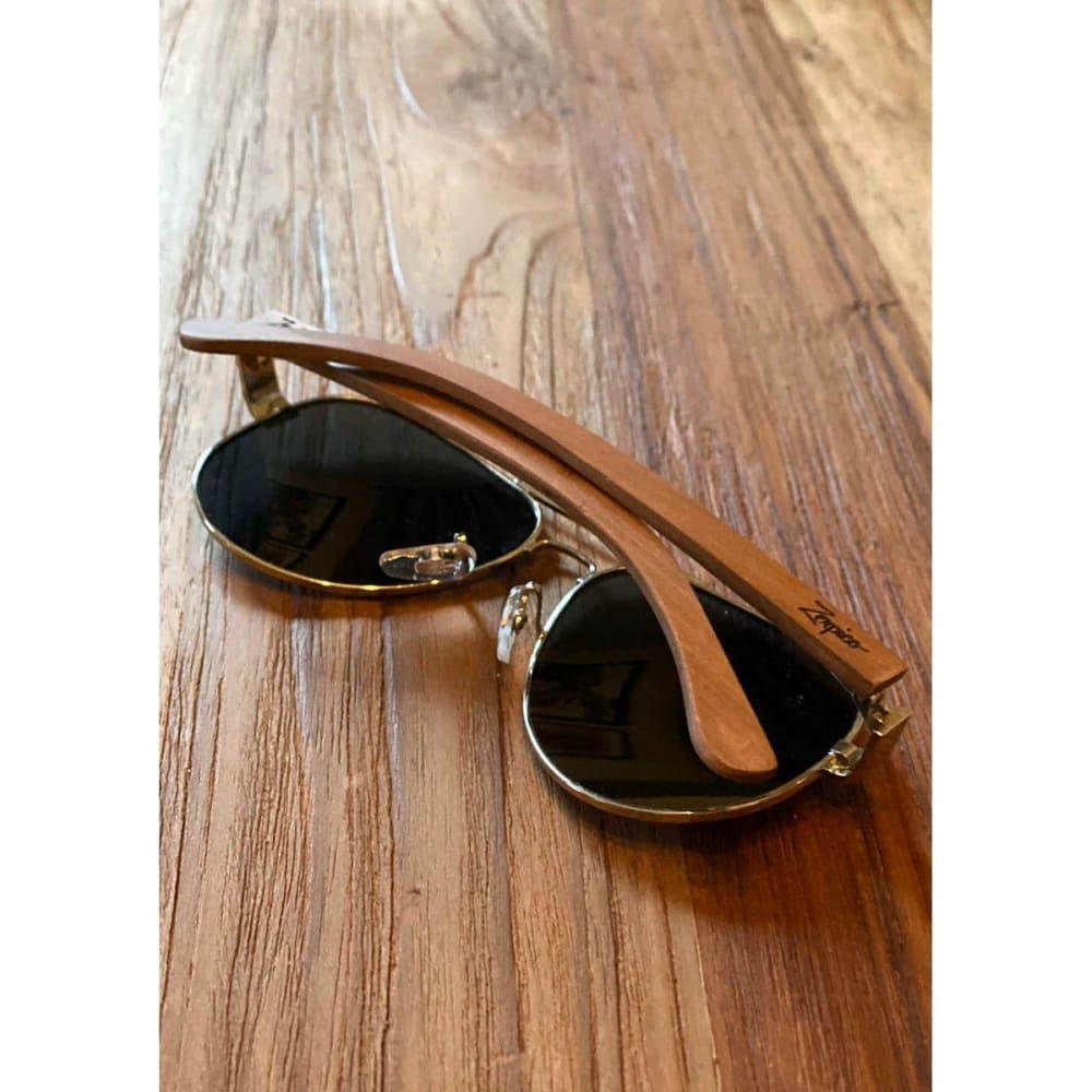 Eyewood Pilot Shades - Falcon Designer Timber Sunglasses - 