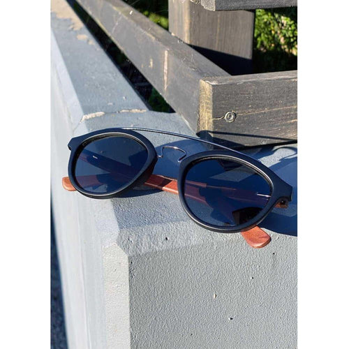 Load image into Gallery viewer, Eyewood Round - Lyric - Grey - Unisex Sunglasses
