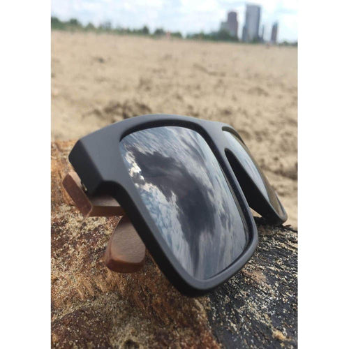 Load image into Gallery viewer, Eyewood Square - Bale - Black - Unisex Sunglasses
