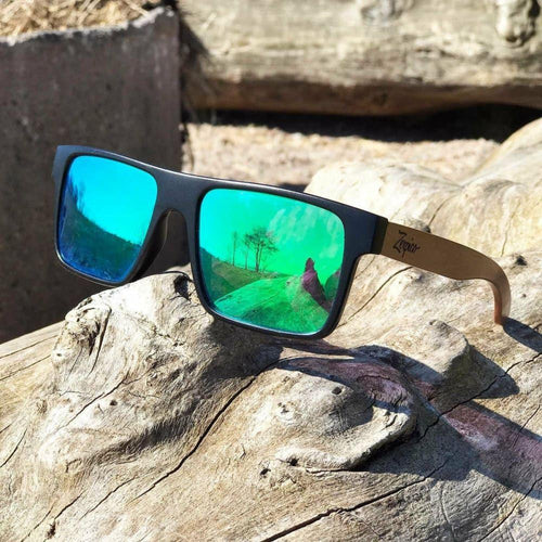 Load image into Gallery viewer, Eyewood Square Shades - Blanka Designer Timber Sunglasses - 
