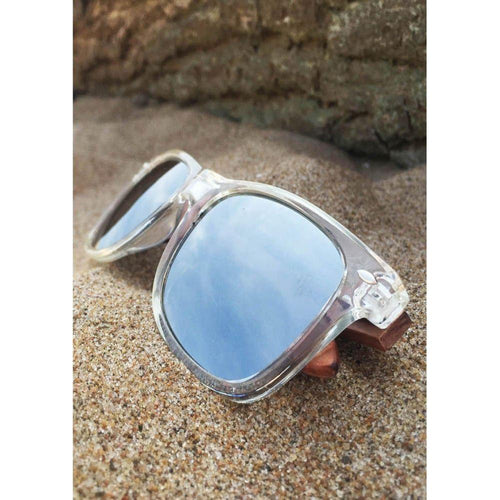 Load image into Gallery viewer, Eyewood Wayfarer - Crystal - Silver - Unisex Sunglasses

