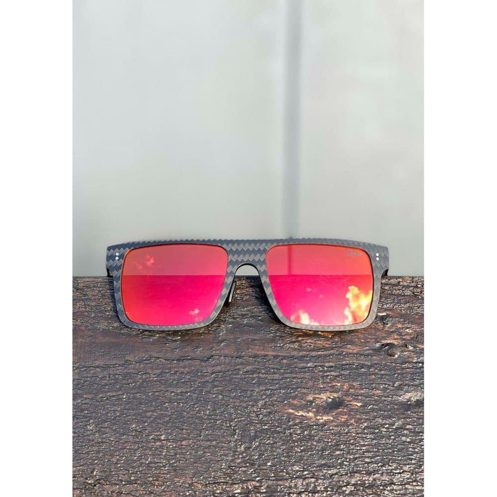 Fibrous V4 Square - Carbon Fiber Sunglasses - Red - Unisex 