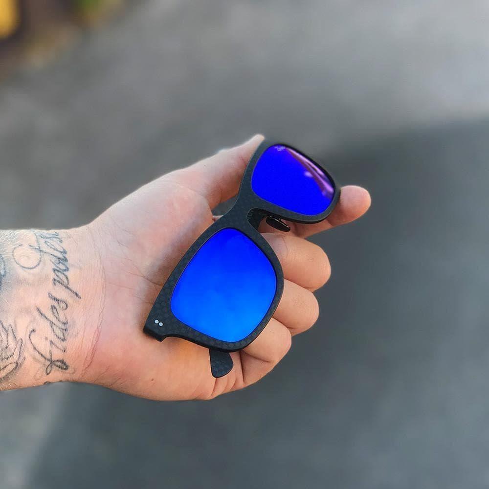 Fibrous V4 Wayfarer - Carbon Fiber Sunglasses - Blue - 
