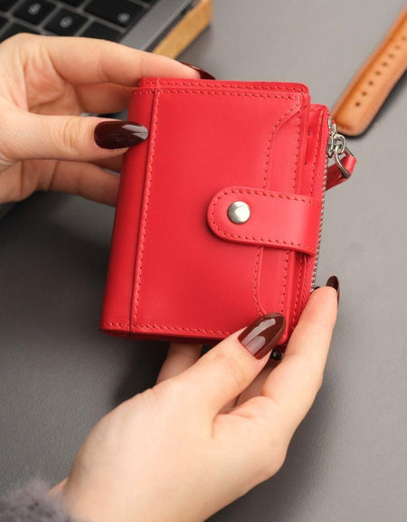 Glenrock Red Leather Pop-up Cardholder Wallet-0