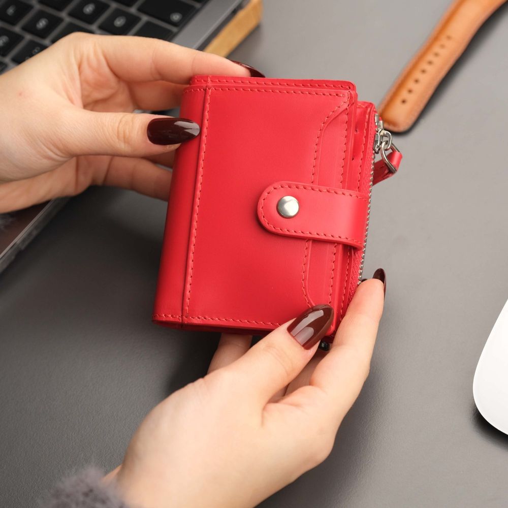 Glenrock Red Leather Pop-up Cardholder Wallet-0
