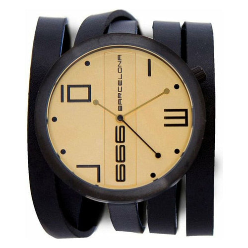 Load image into Gallery viewer, Gold &amp; Black Unisex Watch 666 Barcelona 666-175 (Ø 45 mm) - 
