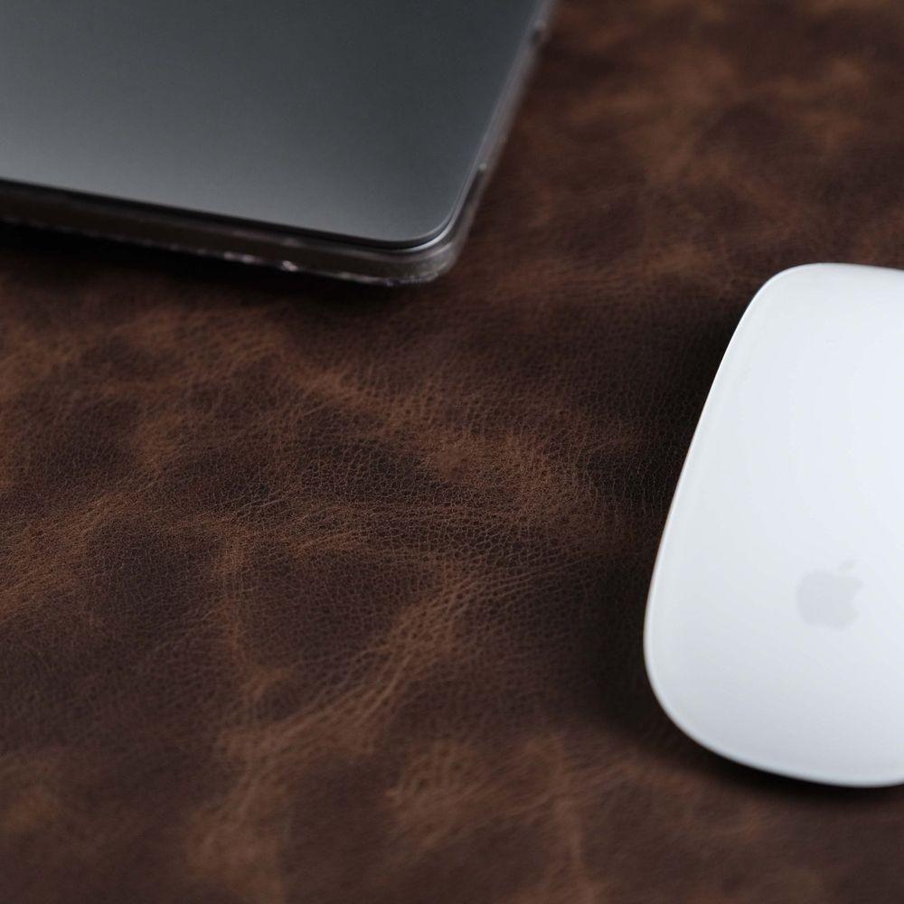 Jersey Dark Brown Leather Desk Pad for Office and Home-7