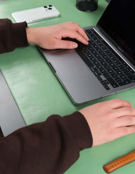 Jersey Green Leather Desk Pad for Office and Home-1