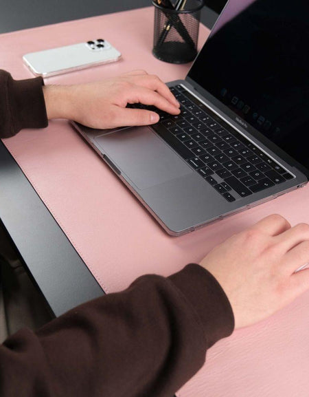 Jersey Pink Leather Desk Pad for Office and Home-1