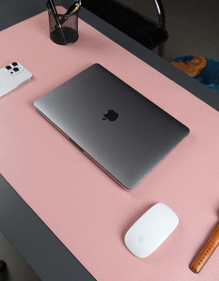 Jersey Pink Leather Desk Pad for Office and Home-0