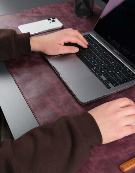 Jersey Purple Leather Desk Pad for Office and Home-1